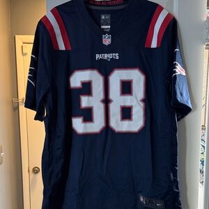 Nike Navy Patriots Jersey #38 Rhamondre Stevenson